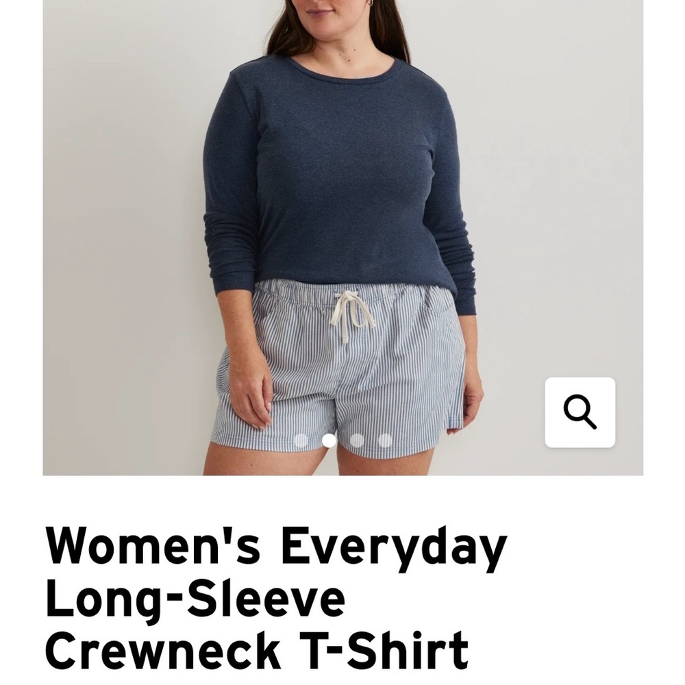 Eddie Bauer Long-Sleeve Crewneck Tee - Navy